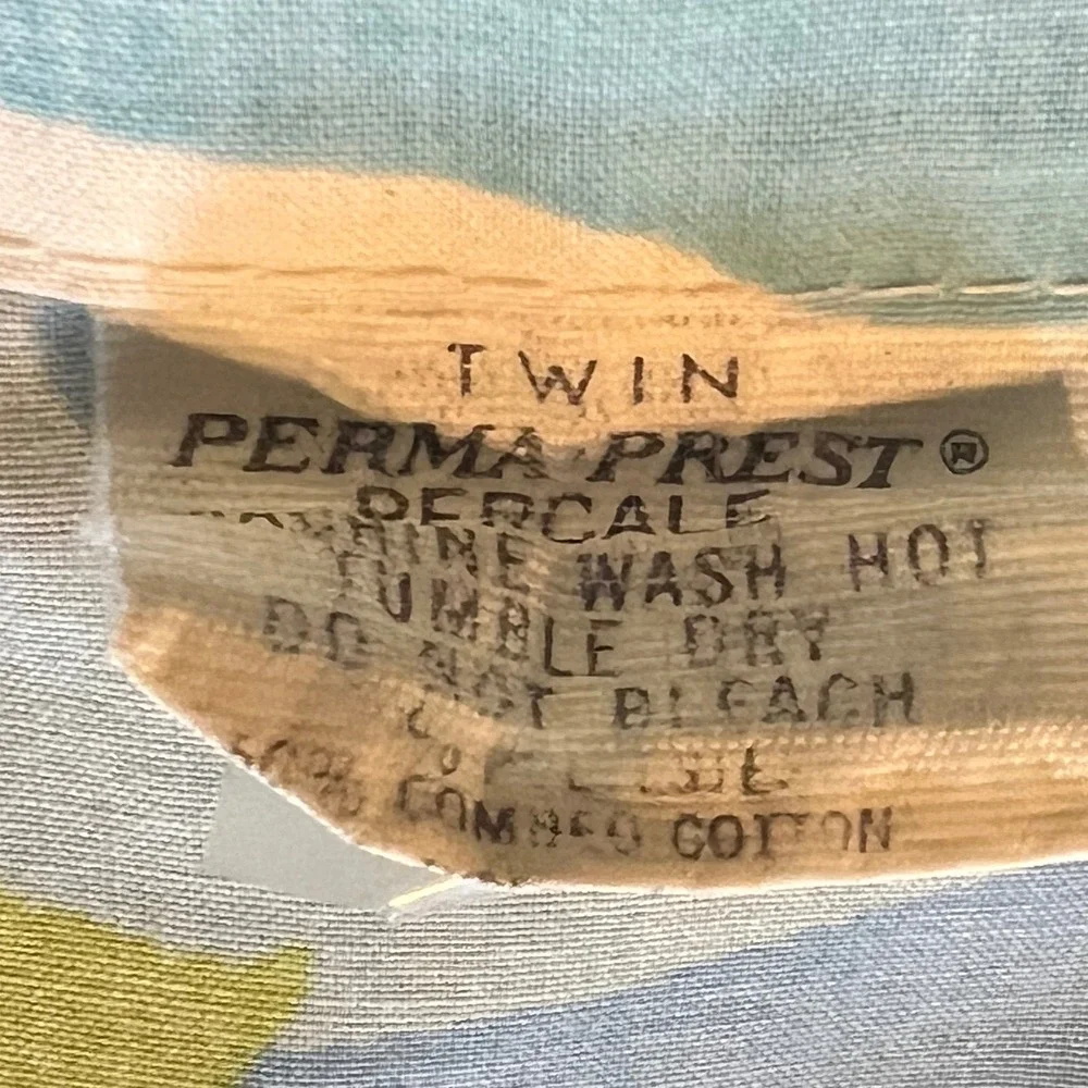 Vintage Disney Bambi Twin Sheet Set Pillowcase Sears Perma Prest Percale